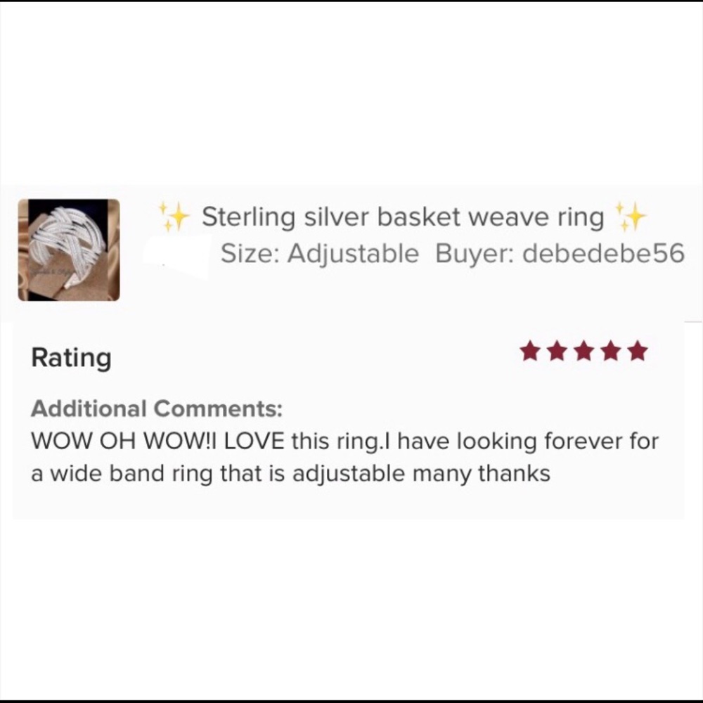 ✨ Sterling silver basket weave ring ✨ - Picture 5 of 5